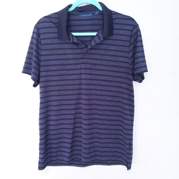 𝅺PERRY ellis size medium black and gray polo - Picture 1 of 7